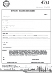 Training Registration Form